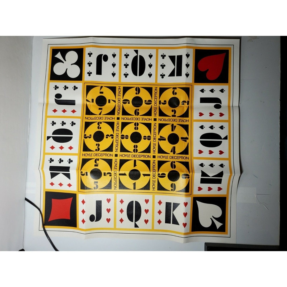 Vintage Hoyle Deception Card Game 1972 Vinyl Mat Poker Stancraft - Picture 5 of 5